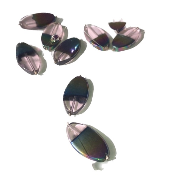 Hand Crafted Lavender Pink Rainbow Glass Illusion Necklace - Picture 4 of 12